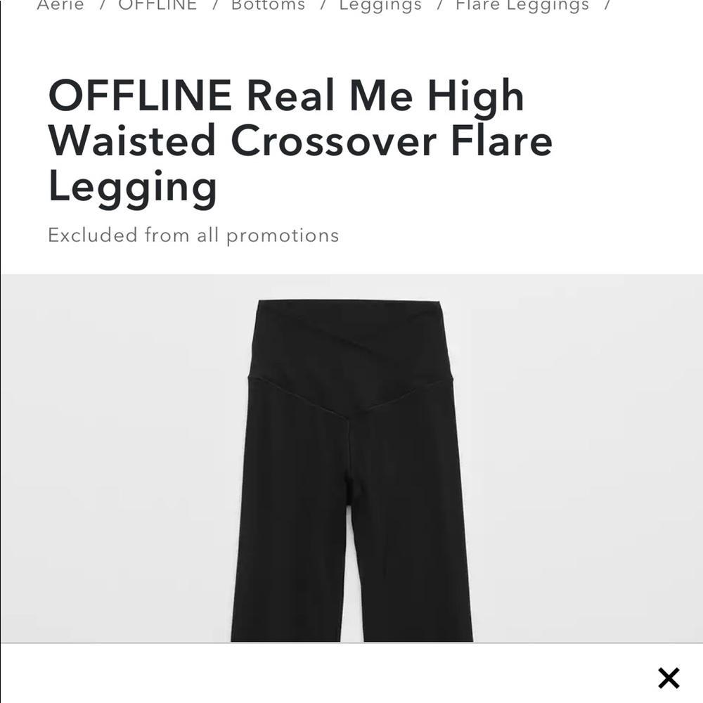 Aerie OFFLINE Real Me High Waisted Crossover Flare Legging, Size M, NWT
